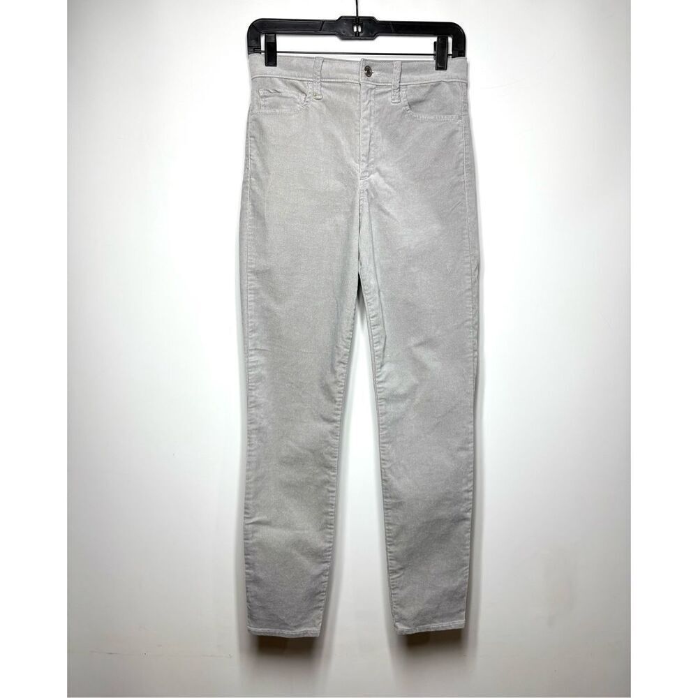 Gap 1969 True Skinny Super High Rise Soft Brushed Corduroy Gray Jeans Women 6/28